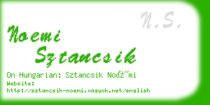 noemi sztancsik business card